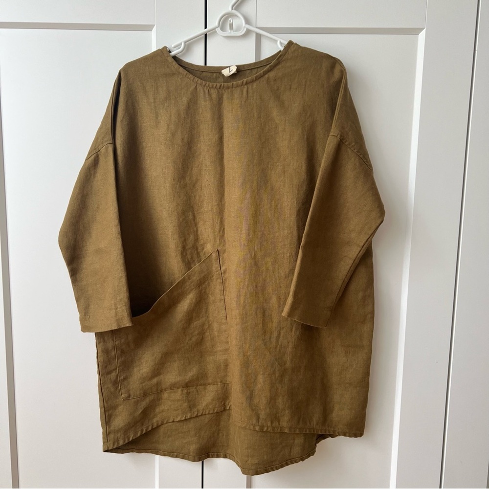 Elizabeth Suzann Long Sleeve Harper Tunic in Midweight Linen sz XX… - Picture 9 of 15